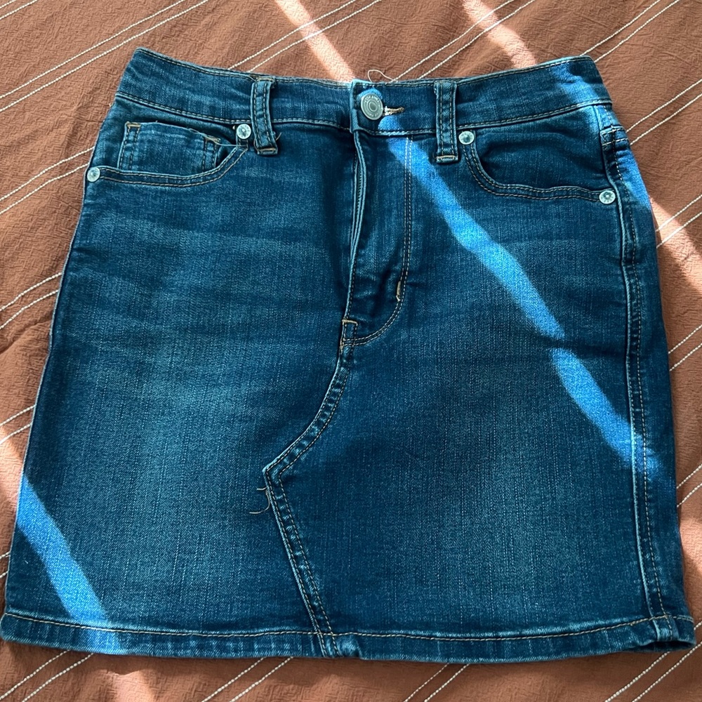 Free People denim mini skirt